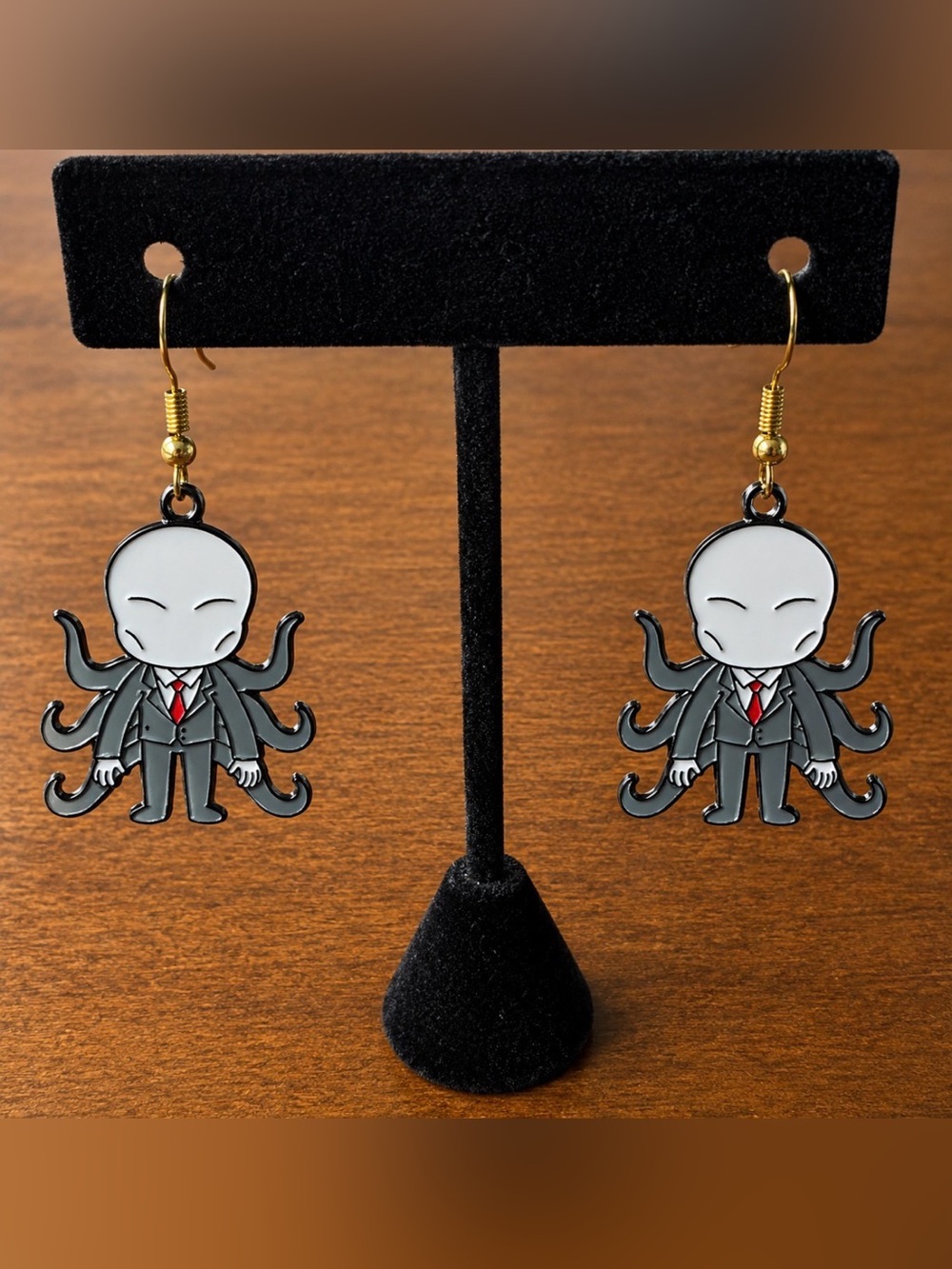 Slender Man Tentacle Dangle Earrings